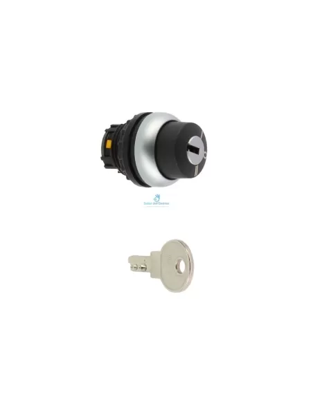 Sélecteur à clé Eaton M22-ws3 à 3 positions, plat, MS1, à impulsion